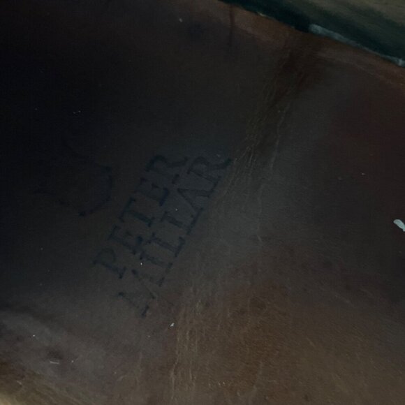 peter Miller Brown Leather Loafers Mens Casual Slip-On  8 - Picture 7 of 8